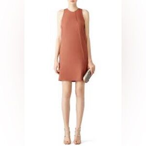 Nina Ricci Wool Silk Shift Dress Sleeveless Dusty Rose Size 40